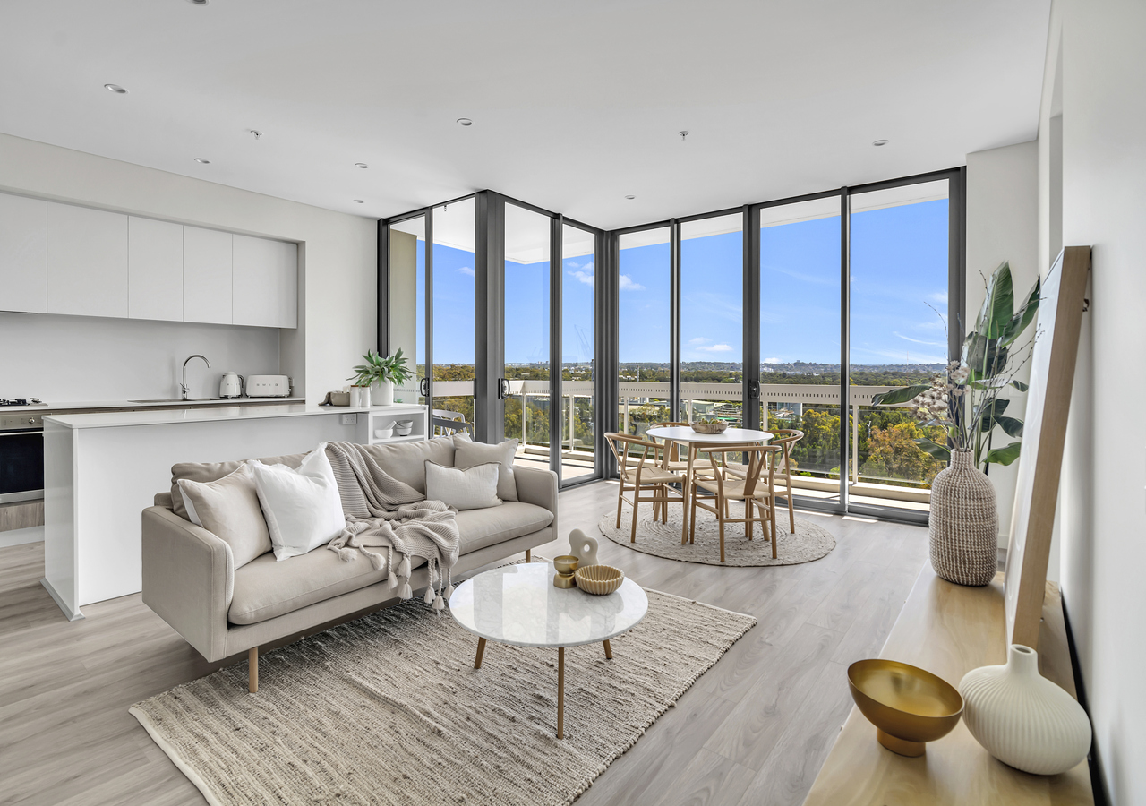 AYMCI-708-2HONEYEATER-loungekitdining with view Sapphire Apartment 708